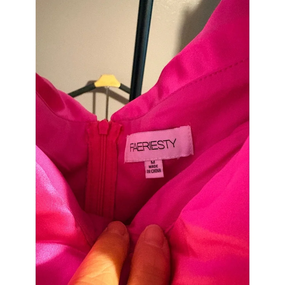 Faeriesty Gorgeous Pink Satin Occassion Gown Sz M